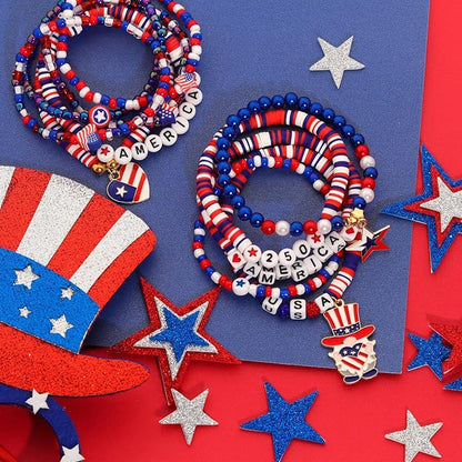 Independence Day Bracelets for Women, 4th of July Accessories USA Patriotic 250 - Image 4