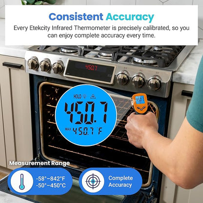 Etekcity Infrared Thermometer Laser Temperature Gun 774, Meat Food Candy Oven - Image 9