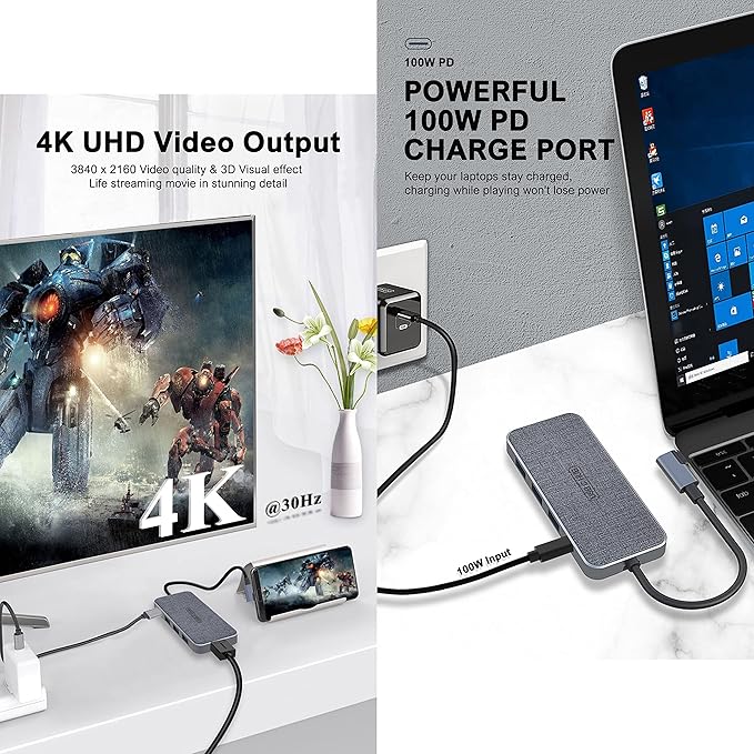 USB C Hub, ZSIMC 7-in-1 Docking Station Multiport Adapter - Image 5