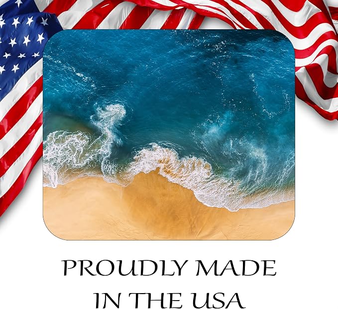 Coastal Shoreline Waves Sandy Beach Theme Mouse Pad Mat Mousepad - Image 5