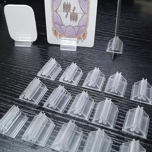 120 PCS Plastic Game Card Stands Blank Board Markers Holder - Image 2