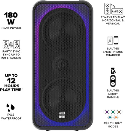 Altec Lansing Shockwave 200 Wireless Party Speaker 180W Bluetooth Speaker - Image 3