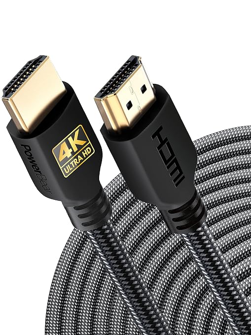 PowerBear 4K HDMI Cable 75 ft | High Speed Hdmi Cables, Braided Nylon & Gold by PowerBear