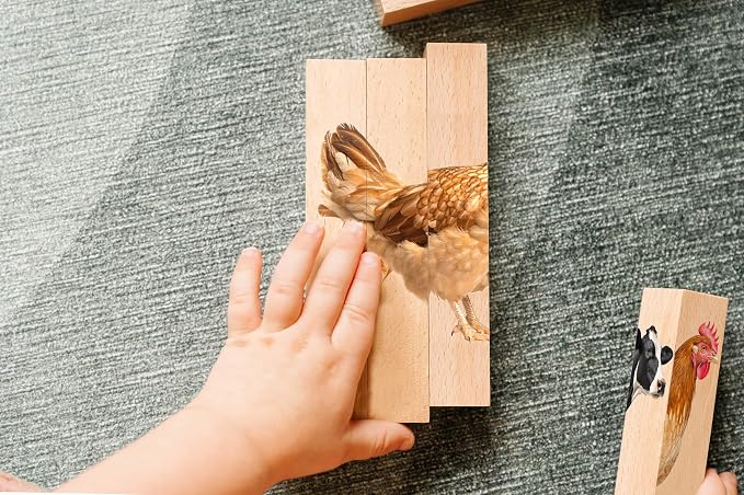 Wooden Animal Chunky Puzzles for Toddlers 2+ Years - Image 5