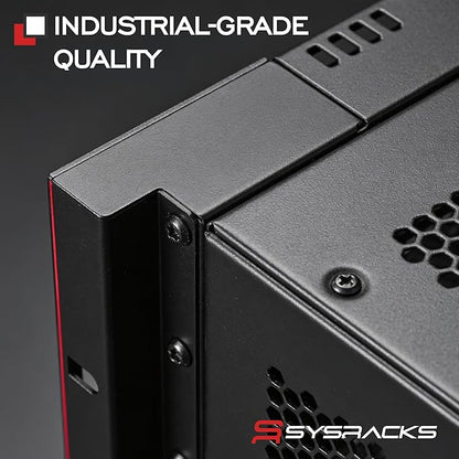 12U Wall Mount Server Rack Cabinet 24” Deep, 19” Network & AV Enclosure - Image 9
