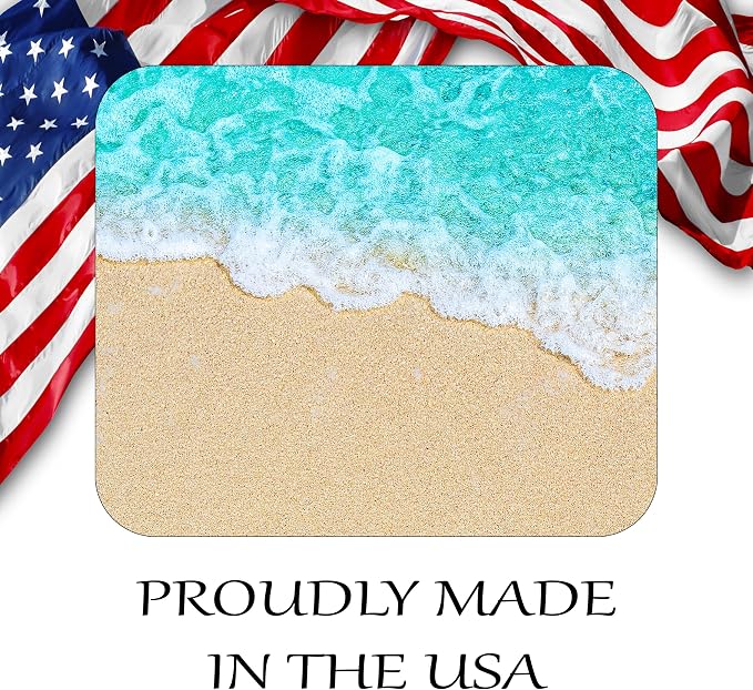 Coastal Shoreline Waves Sandy Beach Theme Mouse Pad Mat Mousepad - Image 5