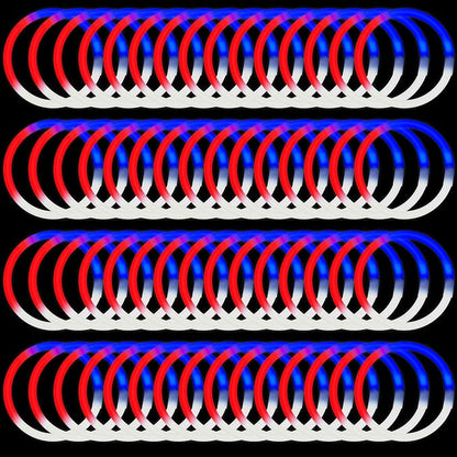 JOYIN 144 Pcs 4th of July Glow Sticks Bulk, Lightup Bracelet Necklace - Image 9