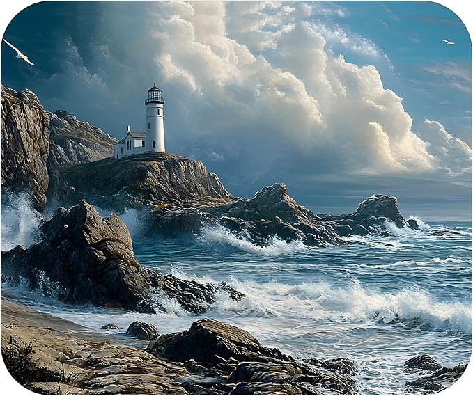 Coastal Shoreline Waves Sandy Beach Theme Mouse Pad Mat Mousepad by Unknown