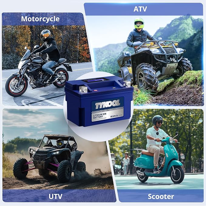 YTX12-BS High Performance LiFePO4 Lithium Motorcycle Battery, 12V 6Ah, Digital - Image 3