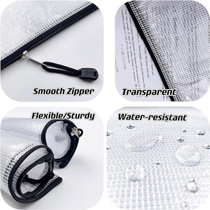 Oaimyy-B4, Plastic Mesh Zipper Pouch Document Folders Bag & Zipper-Waterproof - Image 4