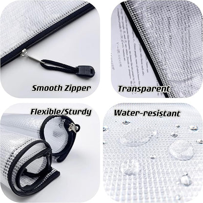 Oaimyy-6 * 8 inches-Mesh Zipper Pouch, Plastic Zip File Folders - Image 5