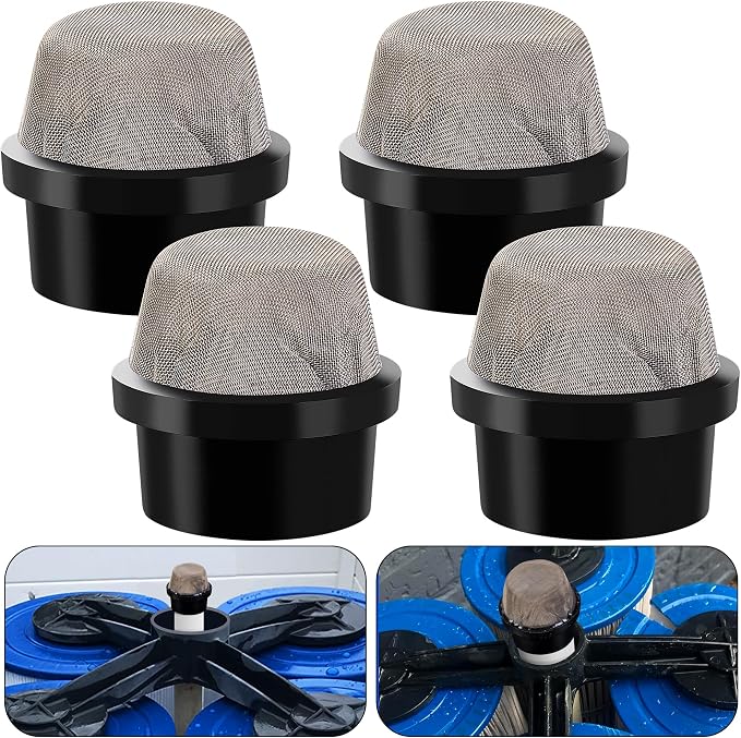 DECOHS 4 Pcs 190106Z Air Bleeder Screen Cap- Stainless Steel Screen Filter Cap by DECOHS