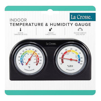 La Crosse 104-288 Analog Thermometer and Humidity Gauge - Image 5