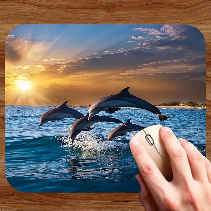 Coastal Shoreline Waves Sandy Beach Theme Mouse Pad Mat Mousepad - Image 2