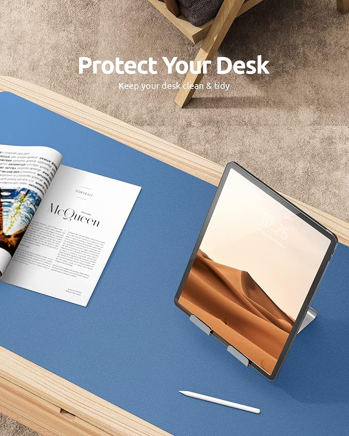 YSAGi Leather Desk Protector, Office Mat, Large Mouse Pad, Non-Slip PU Leather - Image 7