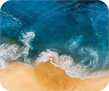 Coastal Shoreline Waves Sandy Beach Theme Mouse Pad Mat Mousepad by Unknown
