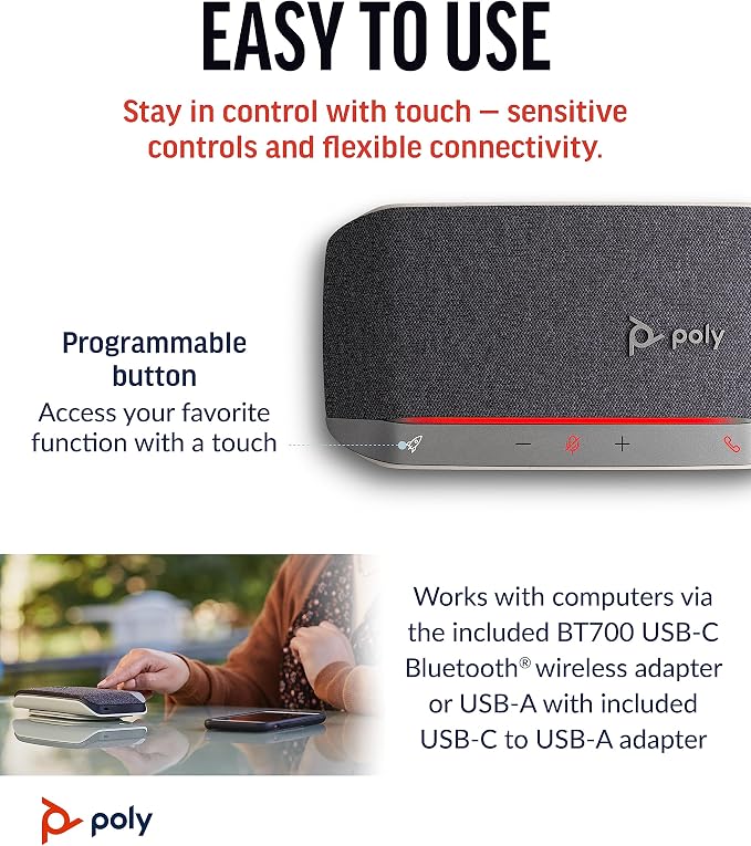 Poly Sync 20+ Personal Portable Bluetooth Speakerphone - Image 5