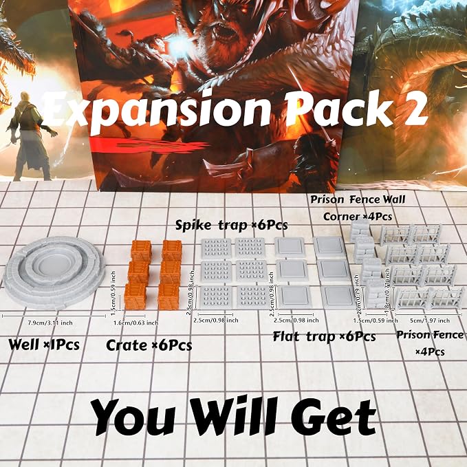 Dungeon Walls 40pcs 28mm Miniature RPG Terrain Modular System DND Building - Image 4