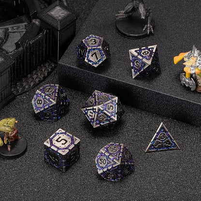 Metal D&D Dice Set, Polyhedral Metallic Dice - Image 2