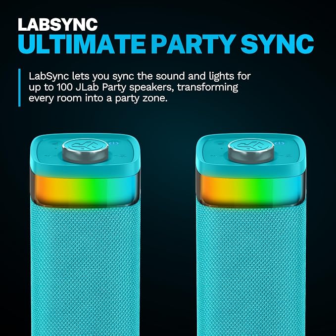 JLab JBuds Party Portable Bluetooth Speaker, 2 Full-Range Drivers + 2 Passive - Image 4