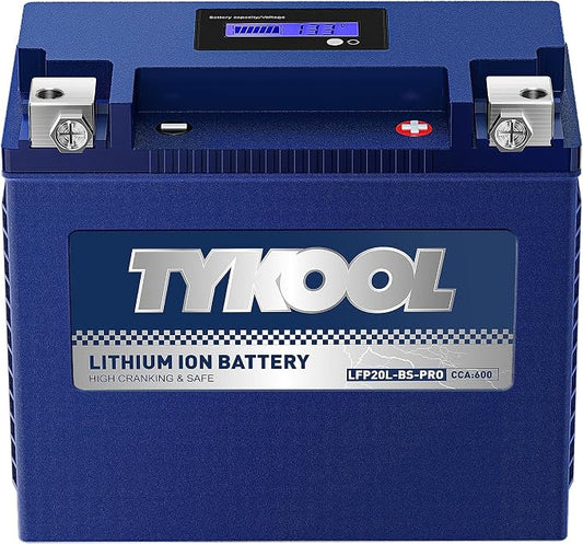 TYKOOL YTX20L-BS/YTX20HL/YB16CL-B High Performance LiFePO4 Lithium Motorcycle by TYKOOL