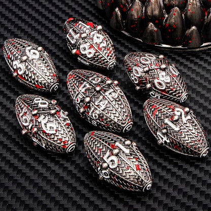 ARUOHHA DND Metal Dice Blood Splatter Dragon Egg Dice - Image 6