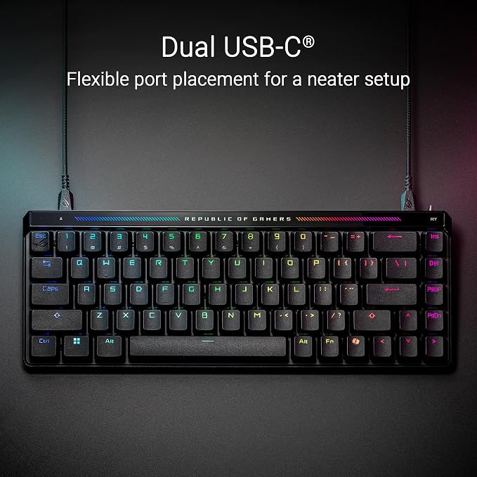 ROG Falchion Ace HFX 65% Hall Effect Gaming Keyboard – HE Magnetic Switches - Image 7