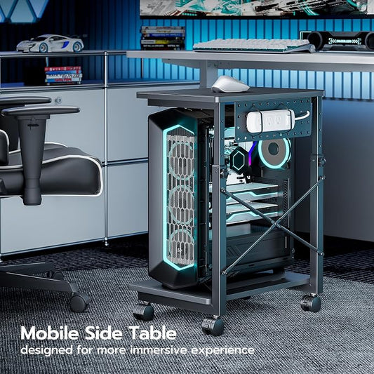 ARES WING Height Adjustable Computer Tower Stand, 2-Tier PC Tower Stand - Image 2