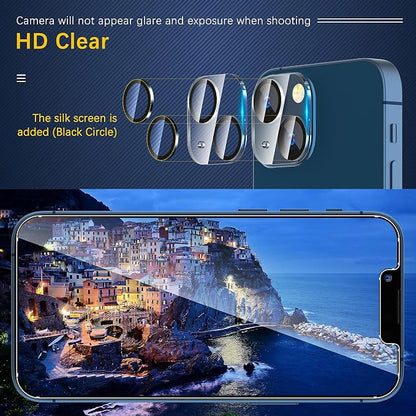 UniqueMe for iPhone 13 / iPhone 13 Mini Camera Lens Protector, Tempered Glass - Image 5
