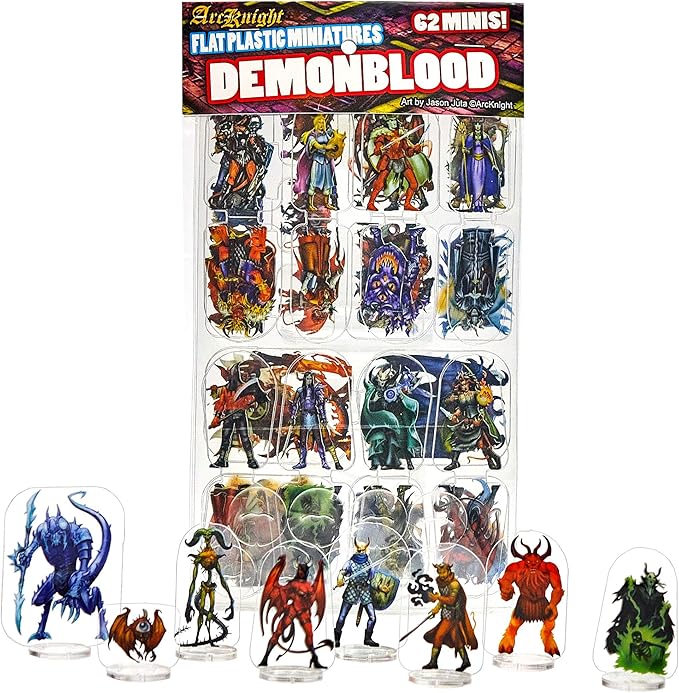 Arcknight Flat Plastic Miniatures: Demon Blood; 62 Unique Infernal-Themed Minis by Arcknight
