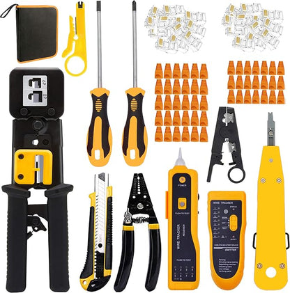 LEATBUY RJ45 Crimper Kit CAT5 CAT6 Crimping Tool Set - Image 7