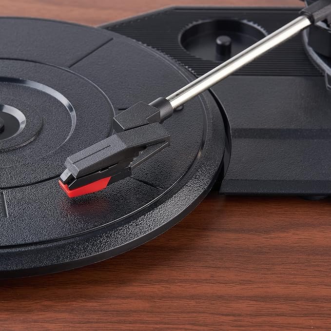 Amazon Basics Desktop Turntable Vinyl Record Player - Image 5