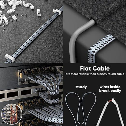 ARISKEEN Cat 8 Ethernet Cable 125 FT, 40Gbps 2000Mhz High Speed Cat8 Network - Image 4