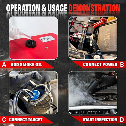 Smoke Machine Automotive Built-in Air Pump, 12V DC Smoke Leak Detector - Image 3