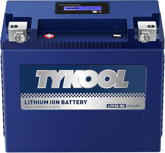 YTX20-BS/YTX20H-BS/GYZ20H Lithium LiFePO4 Motorcycle Battery, Built in BMS by TYKOOL