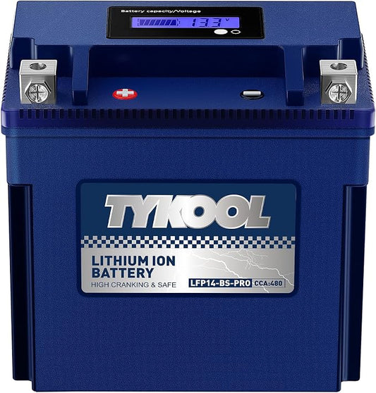 TYKOOL YTX14-BS/YTX14H/GYZ16H High Performance Lithium LiFePO4 Motorcycle by TYKOOL