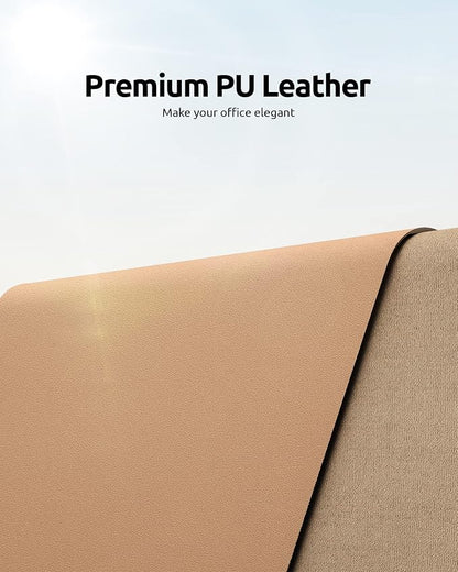 YSAGi Leather Desk Protector, Office Mat, Large Mouse Mat, Non-Slip PU Leather - Image 2