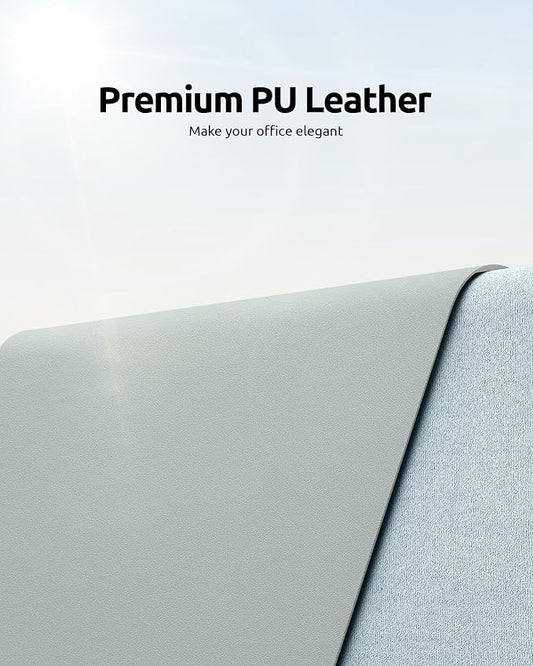 YSAGi Leather Desk Protector, Office Mat, Large Mouse Mat, Non-Slip PU Leather - Image 2