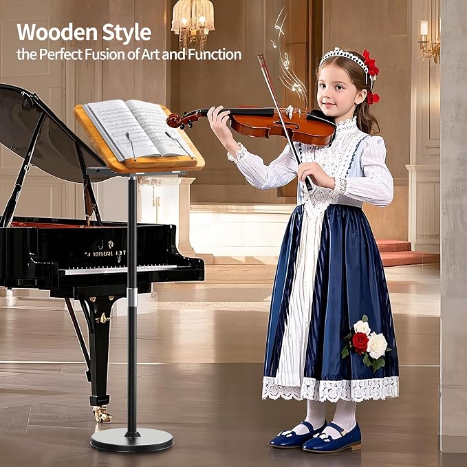 NAMON 2 in 1 Dual-use Music Stand & Desktop Book Stand, 100% Solid Wood - Image 3