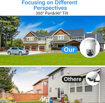 Security Camera Wireless Outdoor: Solar Camera Outdoor/Home/Dome, 360° Live View - Image 3