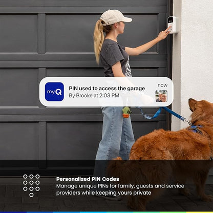 myQ Smart Garage Starter Kit: Garage Door Video Keypad + Wired Power Adapter - Image 5