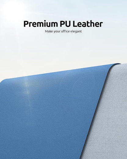 YSAGi Leather Desk Protector, Office Mat, Large Mouse Pad, Non-Slip PU Leather - Image 2