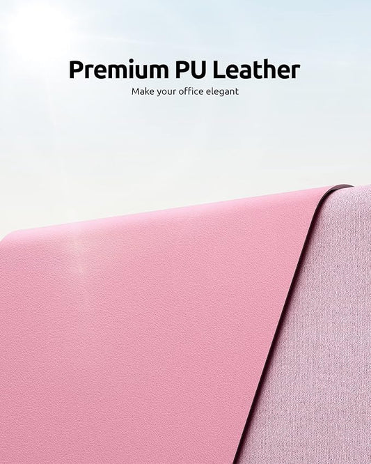 YSAGi Leather Desk Protector, Office Mat, Large Mouse Mat, Non-Slip PU Leather - Image 2
