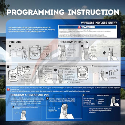 Avisontek for Wireless Linear Garage Door Opener Keypad LPWKP/MDTK - Image 9