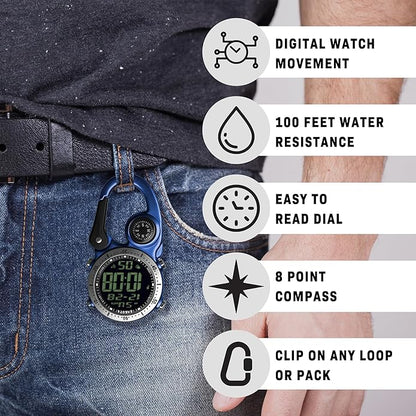 Dakota Digital Backpacker Clip, Fob and Pocket Watch, Timer and Dual Time - Image 4
