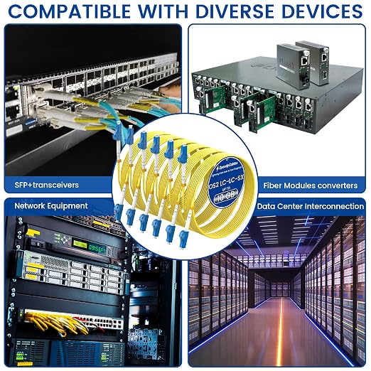 0.5m/1.6ft OS2 LC to LC Fiber Patch Cable, 1G/10Gb 9/125um SIMPLEX SMF Single - Image 7