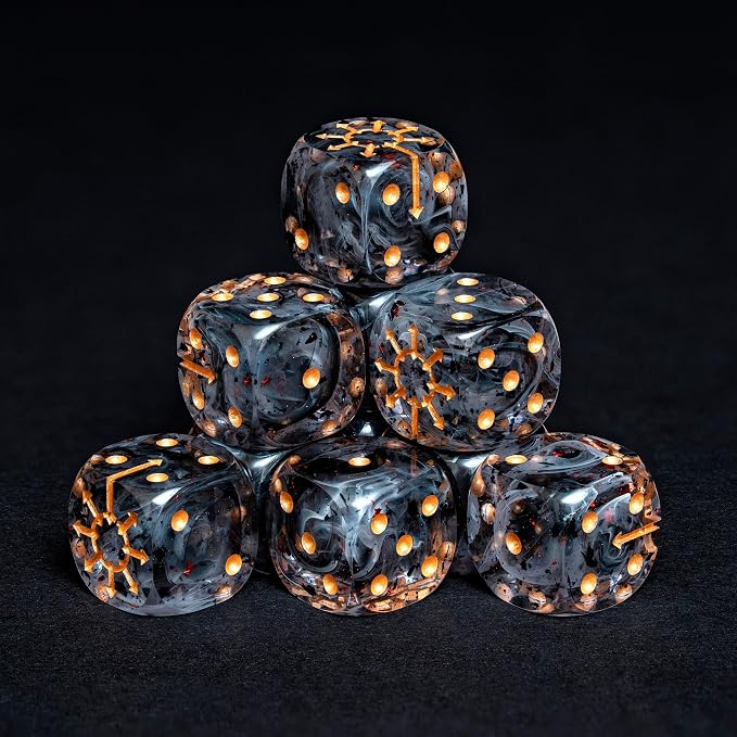 Chaos D6 Dice Set – 10 x 16mm Resin Dice by DiceBell