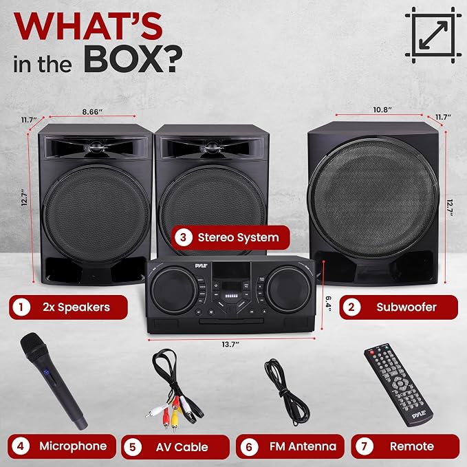 Pyle 4-Piece Bluetooth Stereo System - Image 7