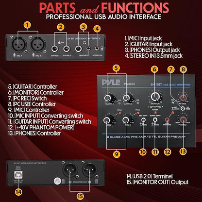 Pyle Professional USB Audio Interface - Image 2