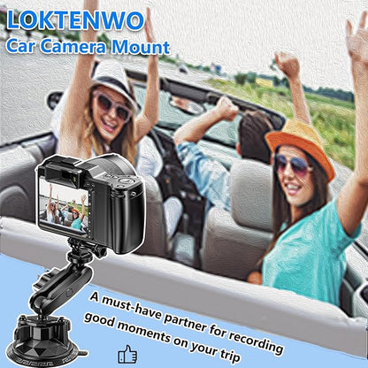 Camera Suction Cup Mount with Ball Head Magic Arm, Twist-Lock Composite Suction - Image 4
